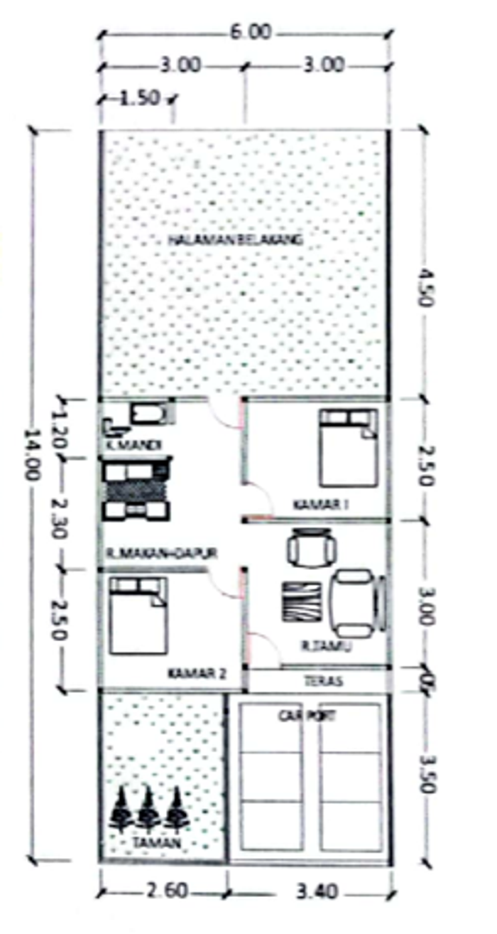 foto denah rumah tipe 36 perumahan Perumahan GLADIOLA 6