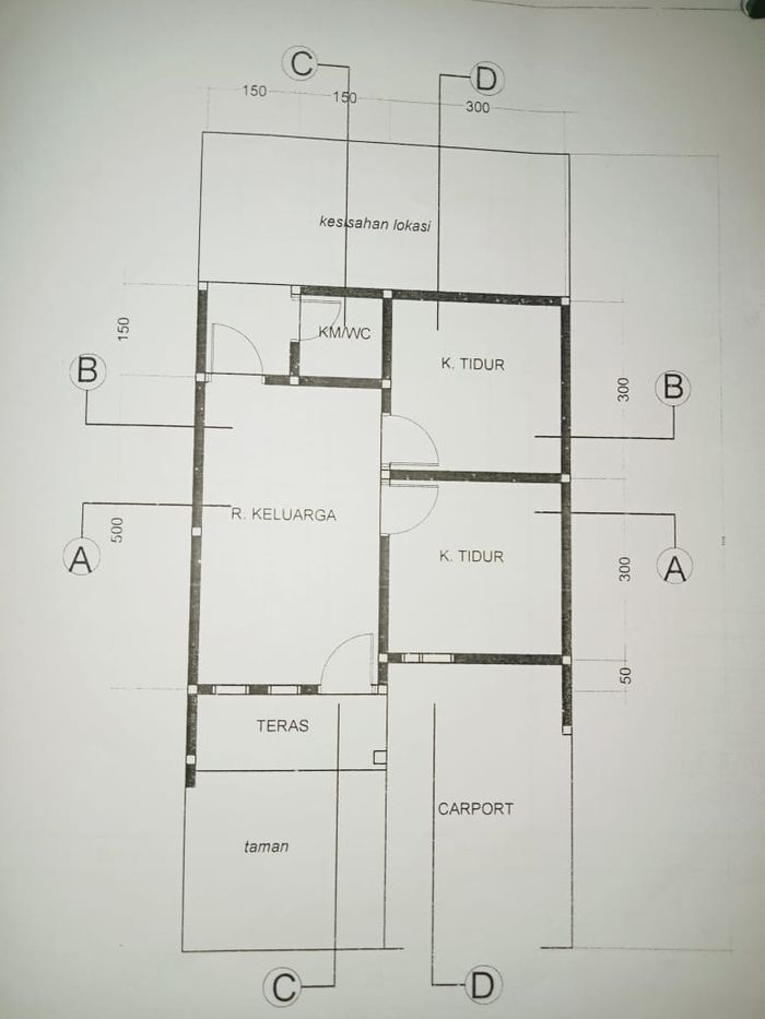foto denah rumah tipe 36/78 perumahan PERUMAHAN PERINTIS PESONA PEMBOLONGANTA