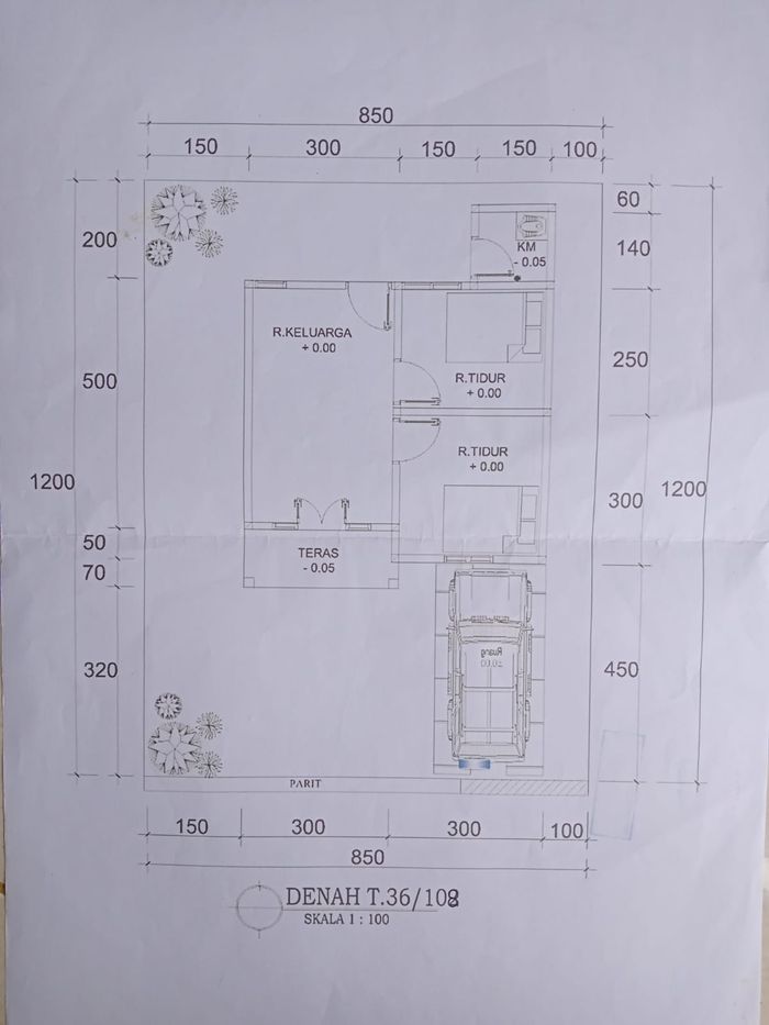 foto denah rumah tipe 36 perumahan SIRINCI BARAT RESIDENCE