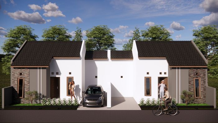 foto tampak rumah tipe 30 perumahan PANDAWA REGENCY 2