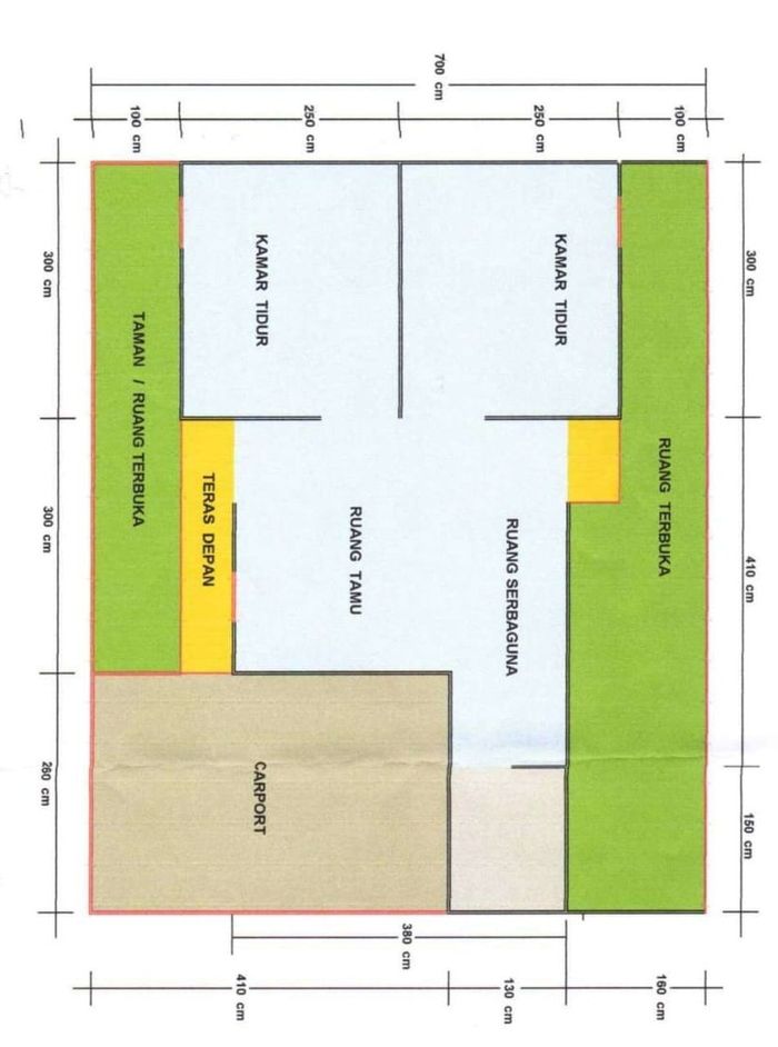 foto denah rumah tipe 30 perumahan PANDAWA REGENCY 2
