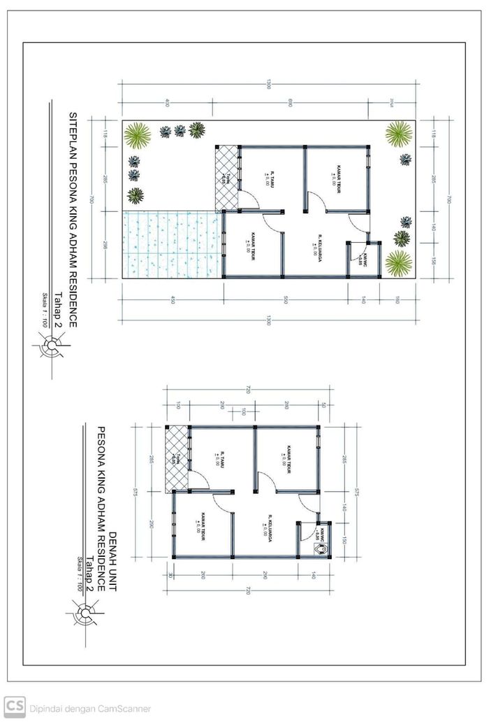 foto denah rumah tipe 36 perumahan PESONA KING ADHAM RESIDENCE TAHAP 2