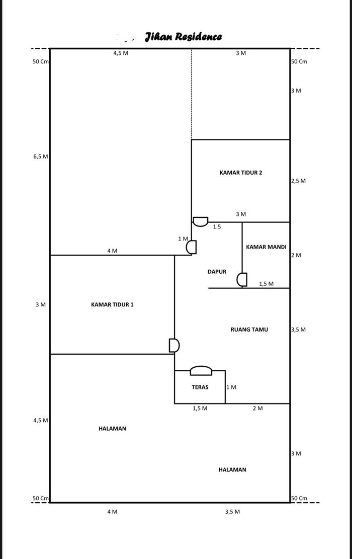 foto denah rumah tipe 36 perumahan Jihan Residence
