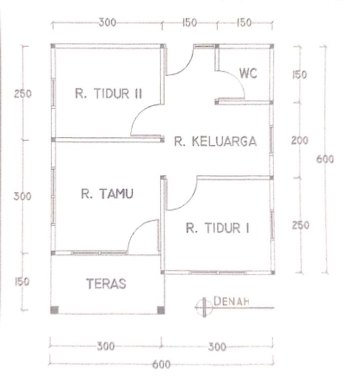 foto denah rumah tipe 36 perumahan RAUDAH INDAH TAHAP 2