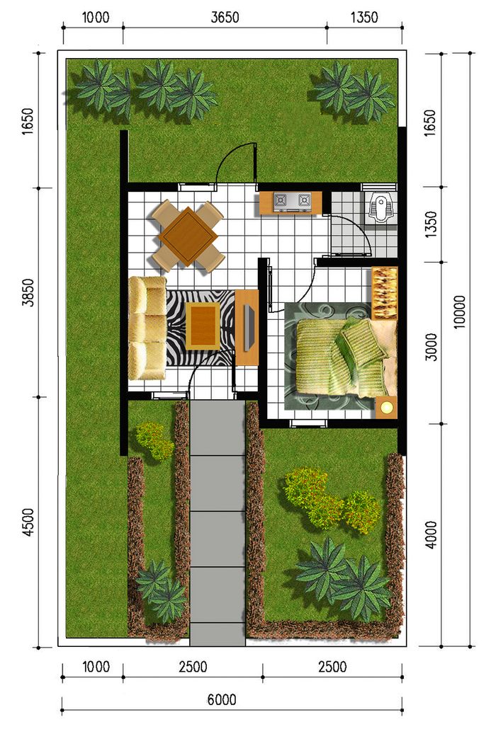 foto denah rumah tipe RST 21/60 B perumahan KOTA MANDIRI BEKALA