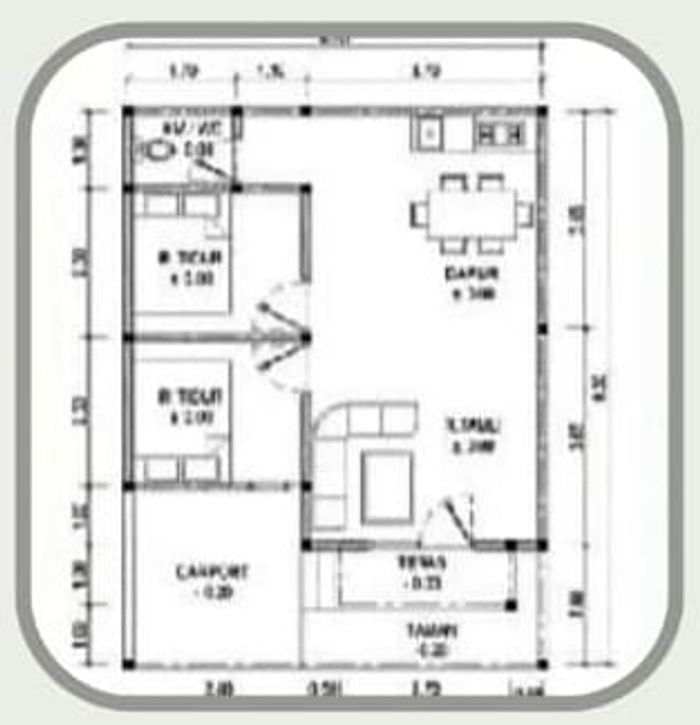 foto denah rumah tipe B perumahan Griya Puspawati