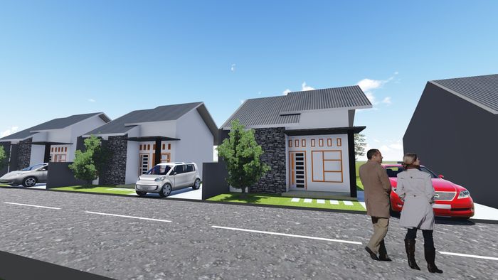 foto tampak rumah tipe 36 subsidi perumahan LANEFA MITRA REGENCY