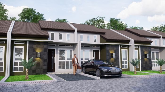 foto tampak rumah tipe 45/72 perumahan PESONA CIGUNUNG