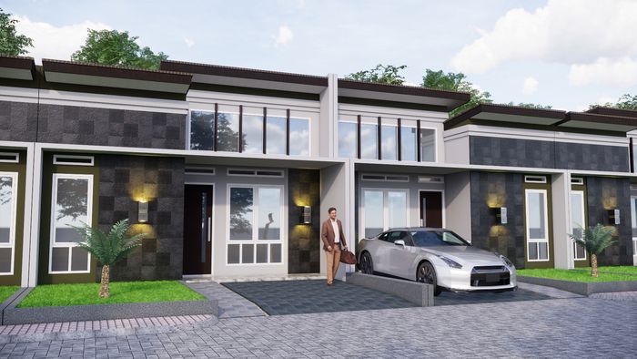 foto tampak rumah tipe 50/84 perumahan PESONA CIGUNUNG