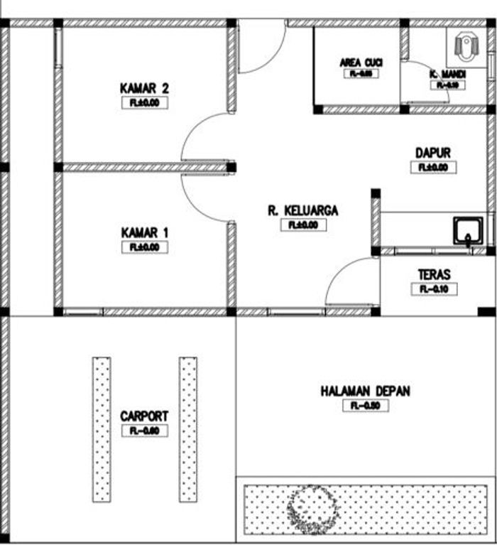 foto denah rumah tipe 36 perumahan SULUNG GOLF RESIDENCE