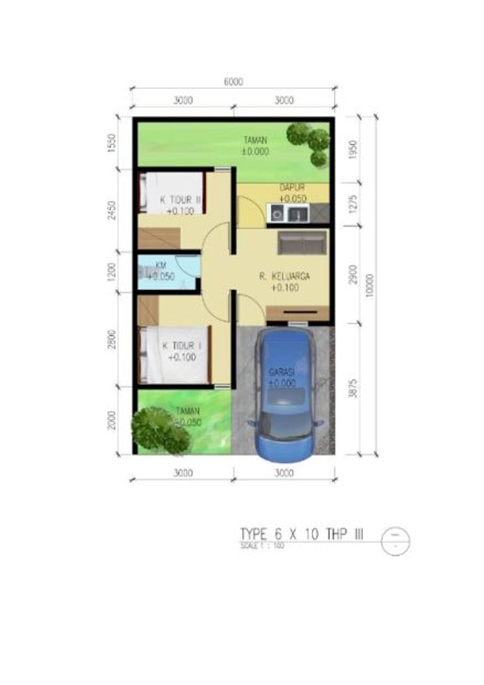 foto denah rumah tipe 30/60 perumahan Sekala Pasopati