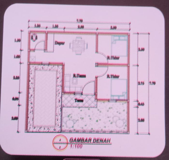foto denah rumah tipe A perumahan Puri Naraya