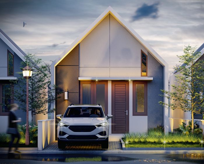 foto tampak rumah tipe 28/75 perumahan PARAMADINA RESIDENCE