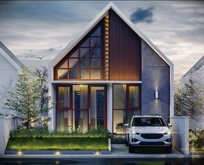 foto tampak rumah tipe 40/105 perumahan PARAMADINA RESIDENCE