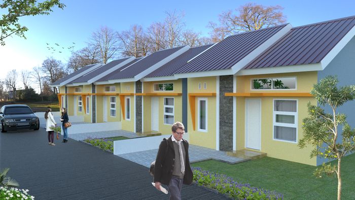 foto tampak rumah tipe 36 M2 perumahan IZRAR FAEYZA RESIDENCE