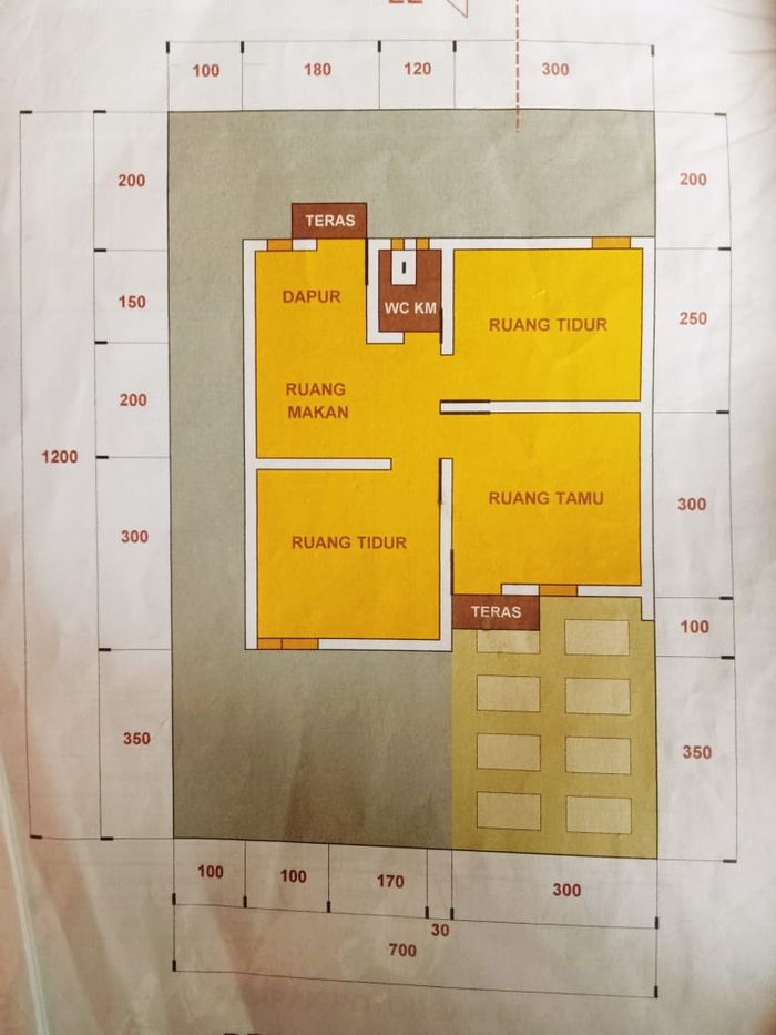 foto denah rumah tipe 36/72 perumahan PERUMAHAN BUKIT MANDIRI SALUPANGI