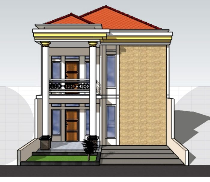 foto tampak rumah tipe 85/91 perumahan BANYUMUKTI RESIDENCE