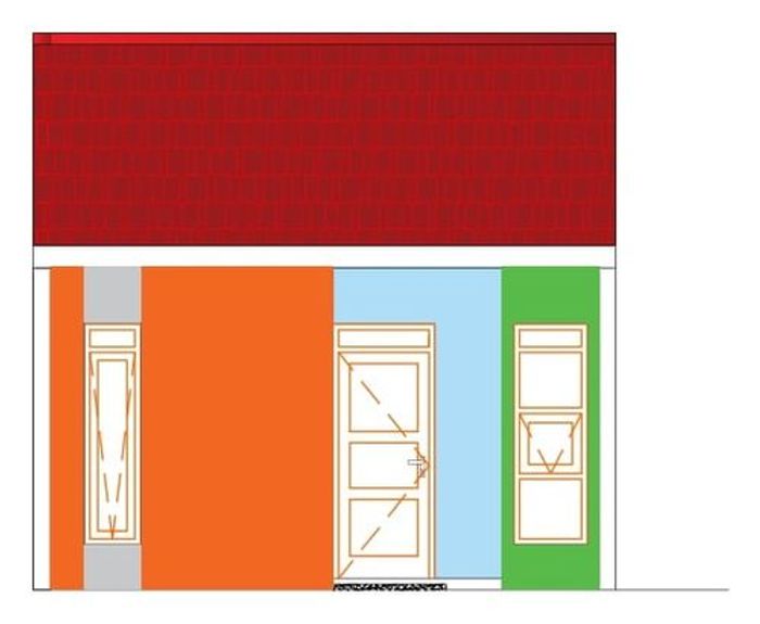foto tampak rumah tipe F07-16 perumahan Puri Anggrek Serang 4 Teritih