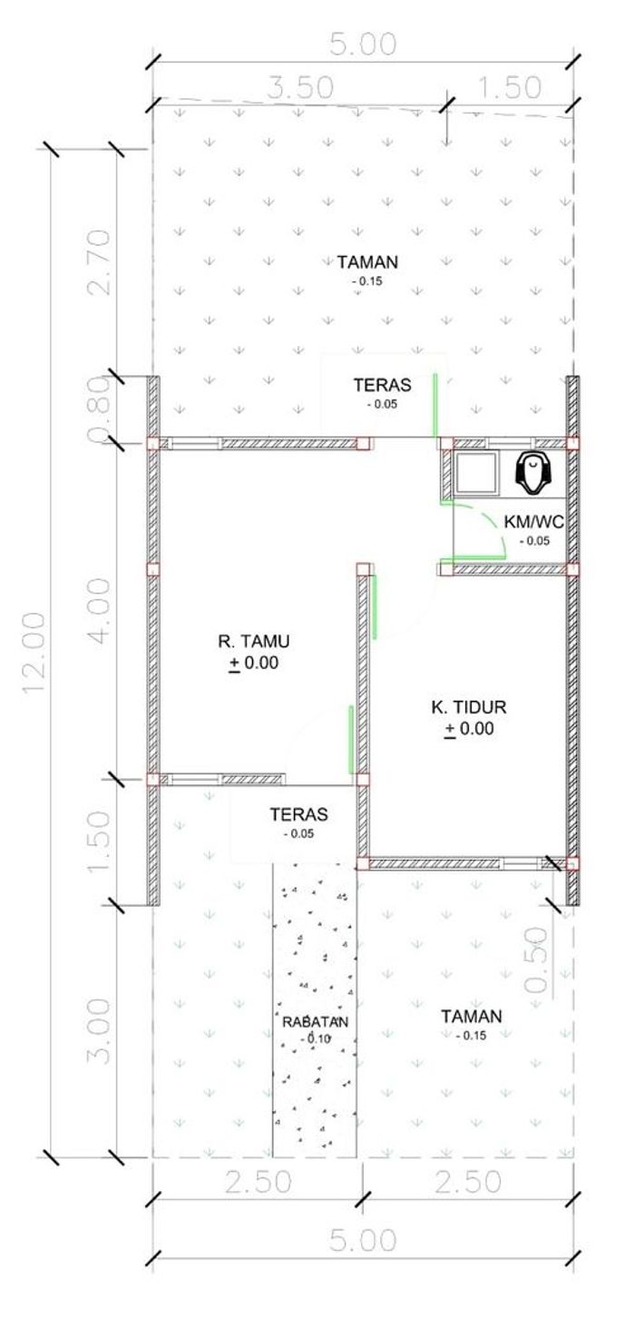 foto denah rumah tipe F07-17 perumahan Puri Anggrek Serang 4 Teritih