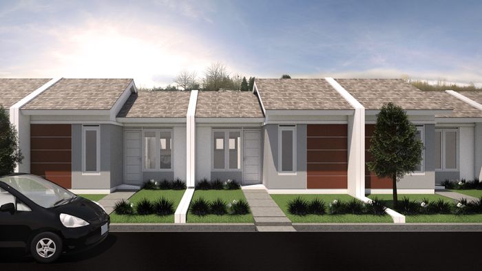 foto tampak rumah tipe 28/60 perumahan VILLA DELIMA RESIDENCE