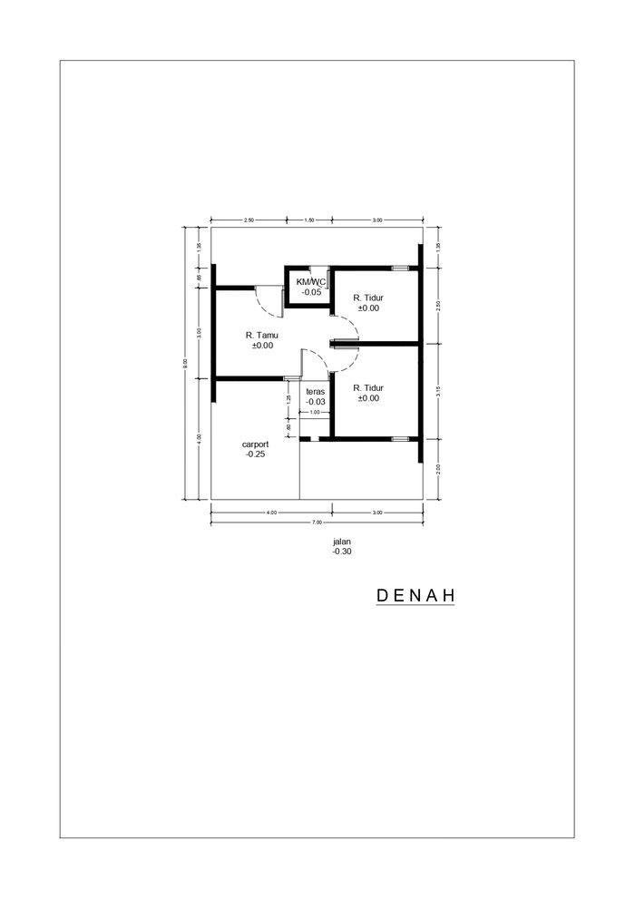 foto denah rumah tipe STANDART perumahan Puri Citraloka Tahap 3