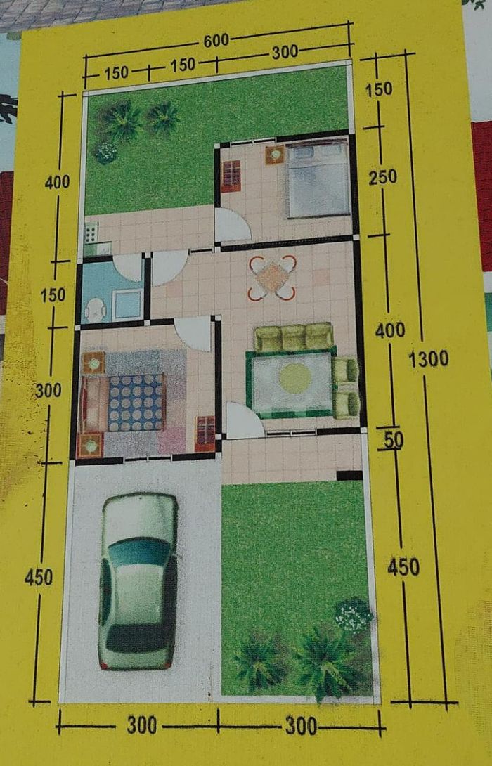 foto denah rumah tipe 36/78 perumahan Bina Sarana Residence 3