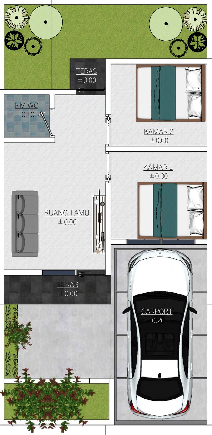 foto denah rumah tipe 30 perumahan PERUMAHAN MIRA RERGENCY KANDAT KEDIRI