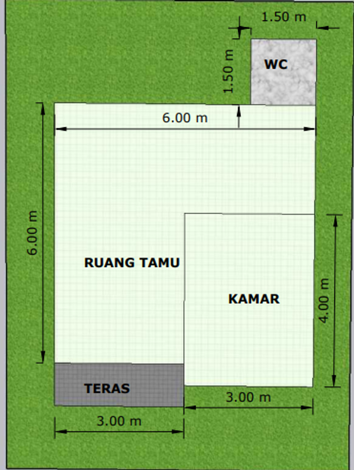 foto denah rumah tipe 36 perumahan YOLZIDA PESONA 4