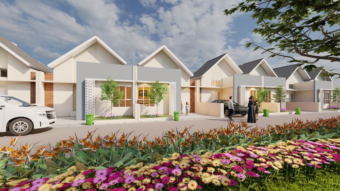 foto tampak rumah tipe KOMERSIL 36/63 perumahan Puri Citraloka Tahap 3