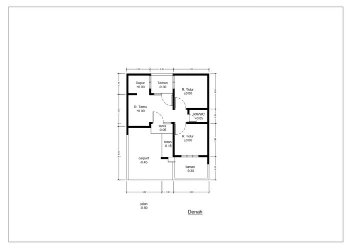 foto denah rumah tipe KOMERSIL 36/63 perumahan Puri Citraloka Tahap 3