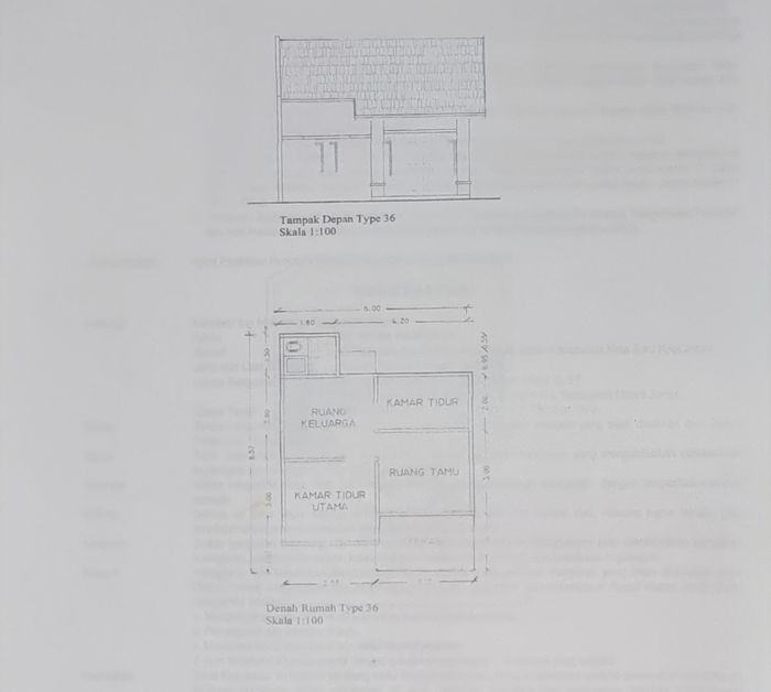 foto denah rumah tipe 36 perumahan KAISAR RESIDENCE 1