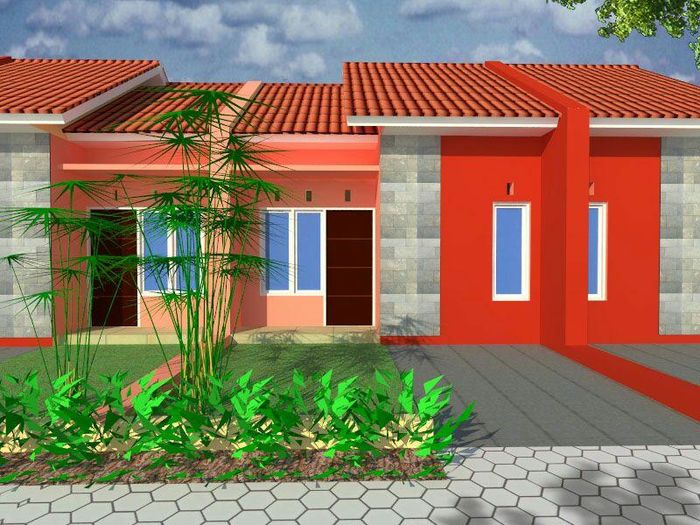 foto tampak rumah tipe 27 perumahan Queen GARDENIA 2 ROSE