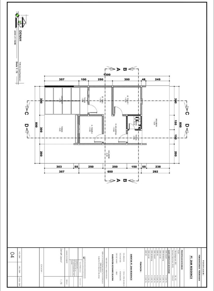 foto denah rumah tipe 36 perumahan ZAM RESIDENCE I