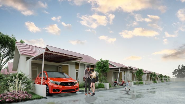 foto tampak rumah tipe 36 perumahan Mutiara Tassokkoe Penrang