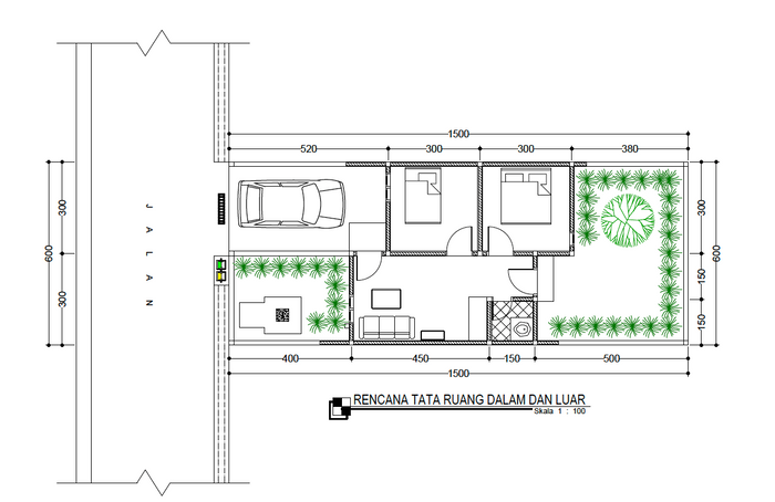foto denah rumah tipe 36 perumahan Mutiara Tassokkoe Penrang