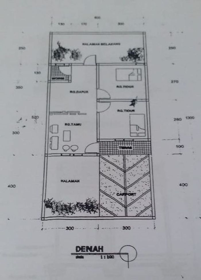 foto denah rumah tipe 36 perumahan TO'LAURO GARDEN 4