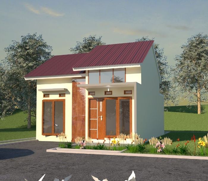 foto tampak rumah tipe 36 perumahan Saoda Land