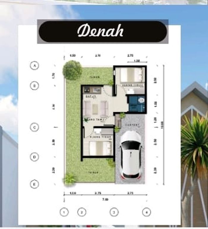foto denah rumah tipe SKANDINAVIA perumahan ARZETHA PARK