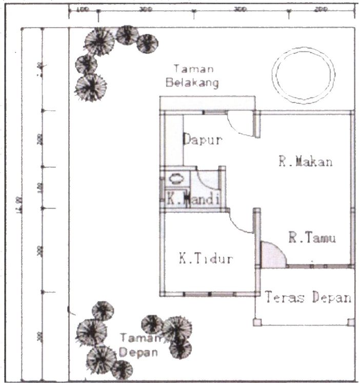 foto denah rumah tipe 36 perumahan CITRA ALAM PERMAI VI