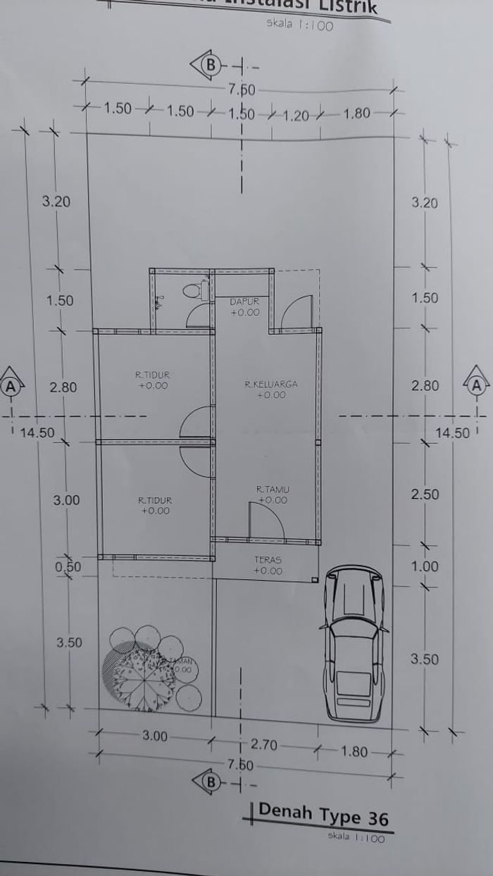 foto denah rumah tipe 36 perumahan PESONA FATHYYAH 2
