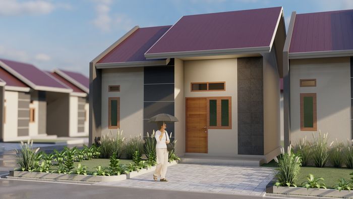 foto tampak rumah tipe 36 perumahan BERLIANLAND III