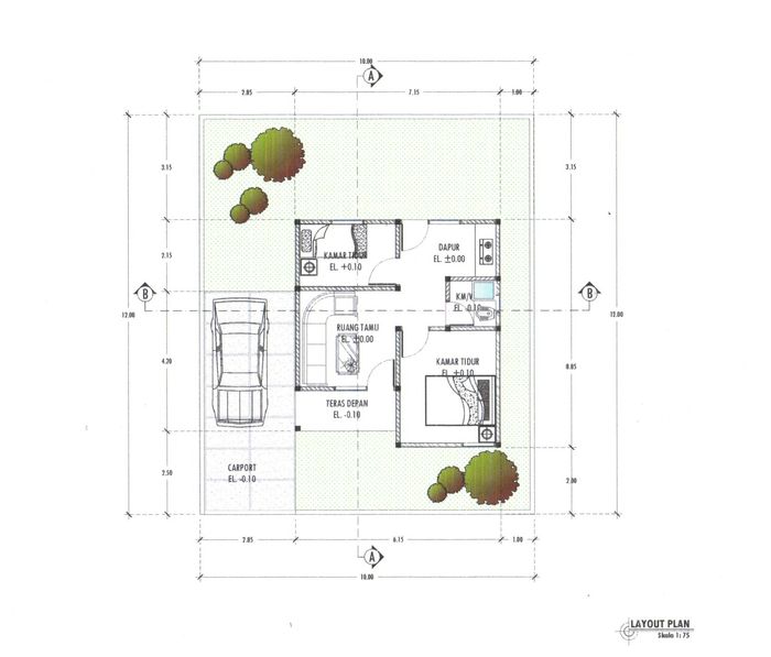 foto denah rumah tipe 36 perumahan PALAPA VILLAGE 2