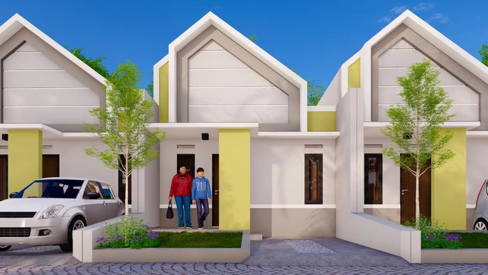foto tampak rumah tipe 31 perumahan Ariyana Residence