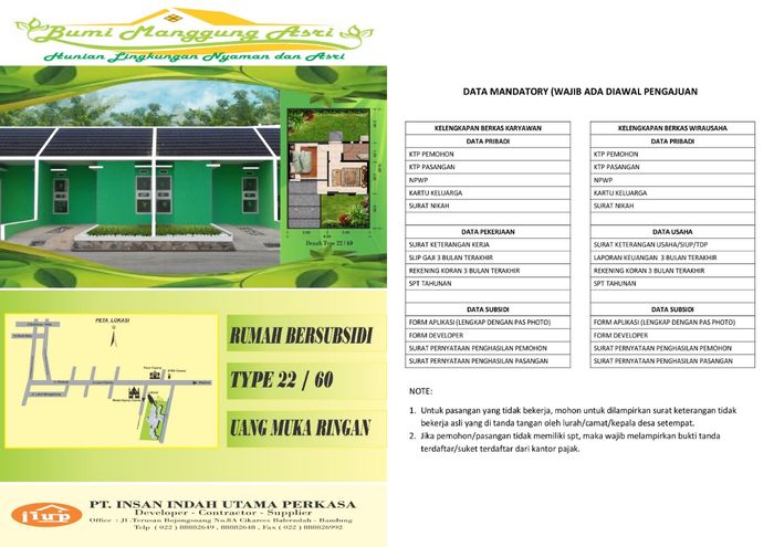 foto denah rumah tipe 22/60 perumahan MANGGUNG ASRI