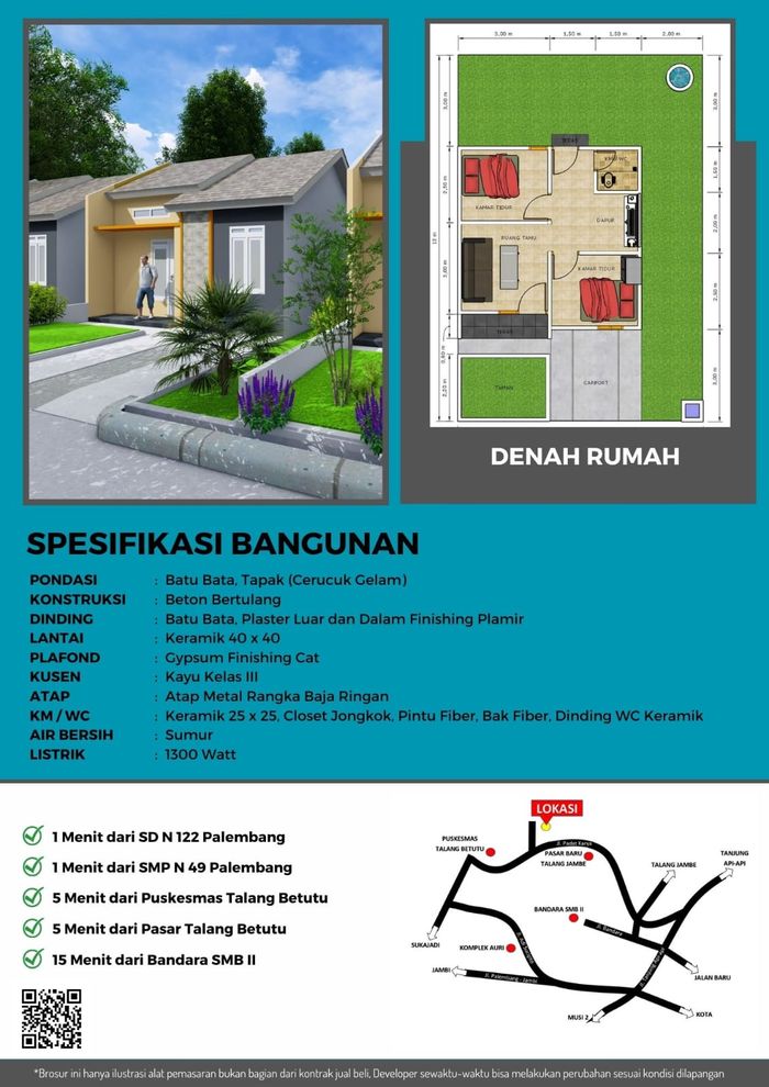 foto denah rumah tipe 36 m2 perumahan BUMARA REGENCY 2