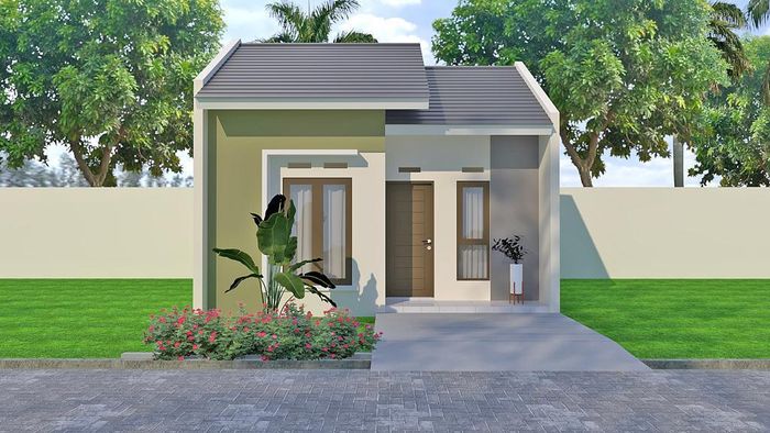 foto tampak rumah tipe 29/60 perumahan Graha Sabrina 4