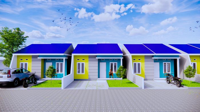 foto tampak rumah tipe 36 perumahan Aurora Residence