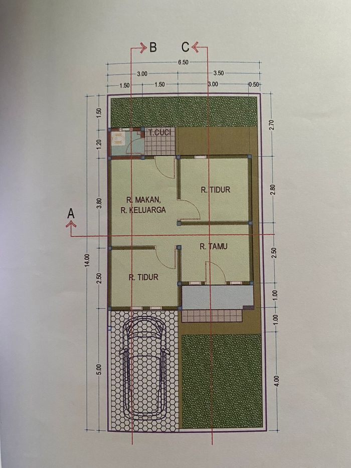 foto denah rumah tipe 36 perumahan PURI KHANISSA RESIDENCE IV