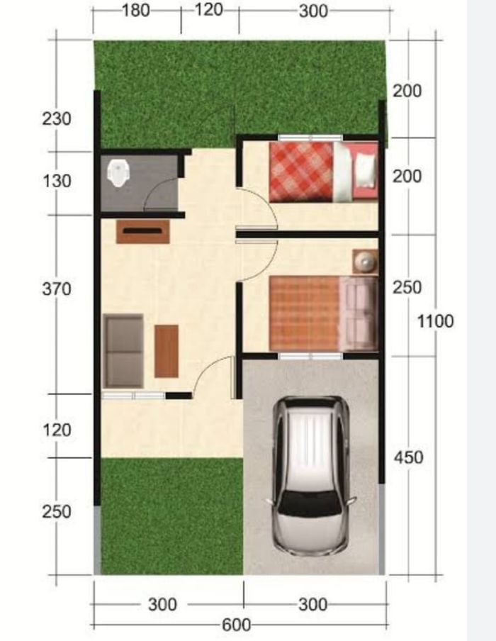 foto denah rumah tipe SUBSIDI perumahan MULIA RESIDENCE