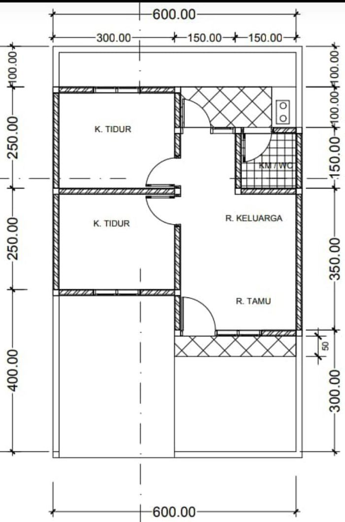 foto denah rumah tipe Subsidi perumahan Limbangan agung permai 2